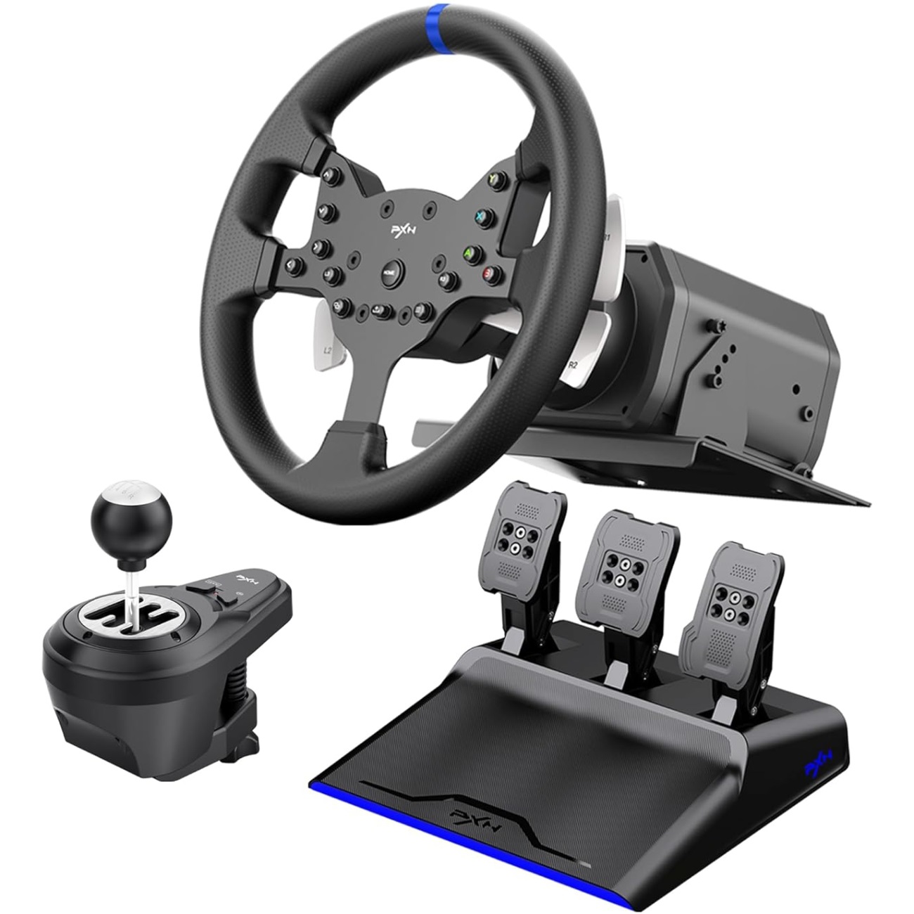 Кермо з педалями та коробкою передач PXN-V99 Bundle for PS4/XBOX/Xbox Series X|S/PC