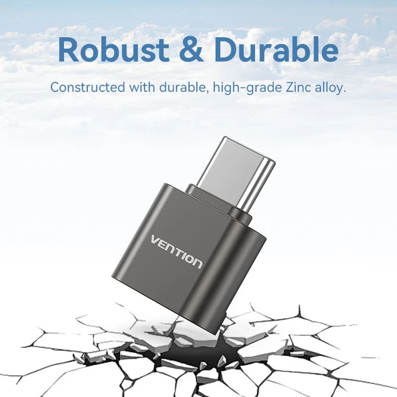 Card Reader USB 2.0 Type-C, 1-слот microSD, OTG 512 Гб, Aluminum Alloy, сірий Vention (CLMH0) на малюнкі №10