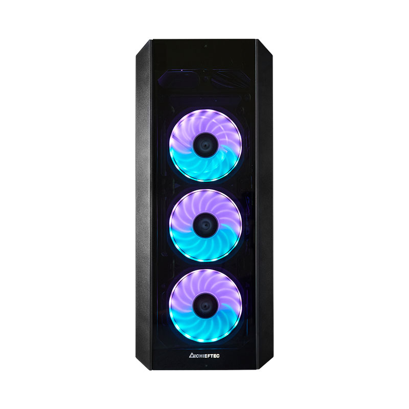 Корпус Chieftec SCORPION 4 GL-04B-OP 4x120mm A-RGB, ATX, без БЖ, Black (GL-04B-OP#) Чорний на малюнкі №3