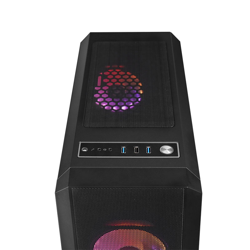 Корпус Chieftec SCORPION 4 GL-04B-OP 4x120mm A-RGB, ATX, без БЖ, Black (GL-04B-OP#) Чорний на малюнкі №4