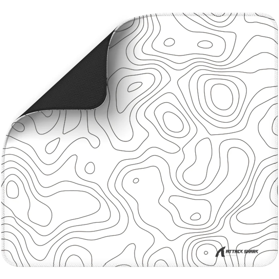 Ігрова поверхня Attack Shark CM02 450x400x4мм Contour white (CM02CW_AS) Білий на малюнкі №1