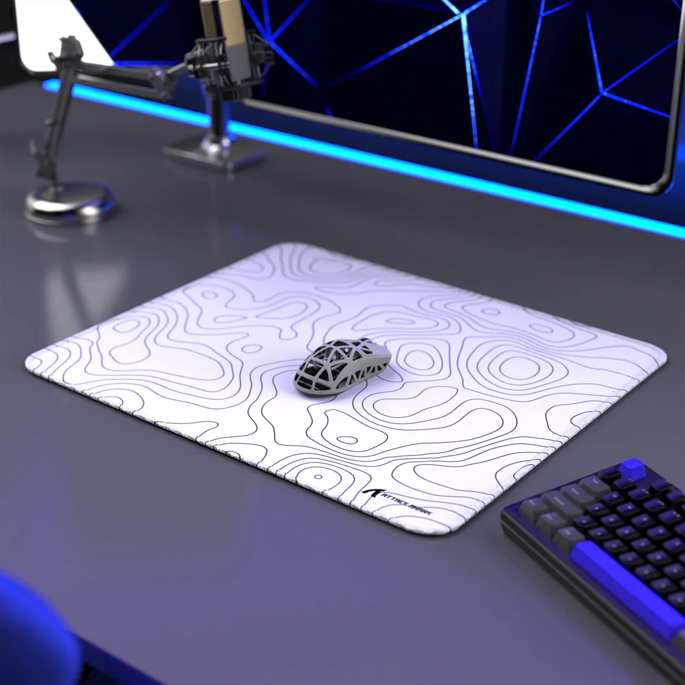 Ігрова поверхня Attack Shark CM02 450x400x4мм Contour white (CM02CW_AS) Білий на малюнкі №8