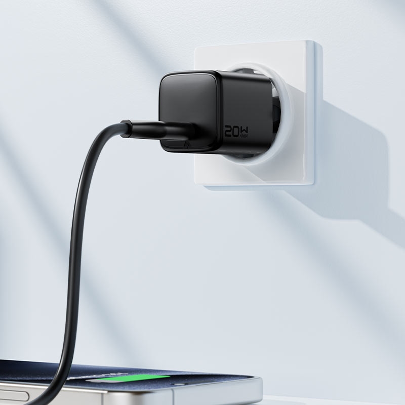Зарядний пристрій 1xUSB-C 20W Gan A117 mini Fast Charger Black Acefast (6974316284987) на малюнкі №8