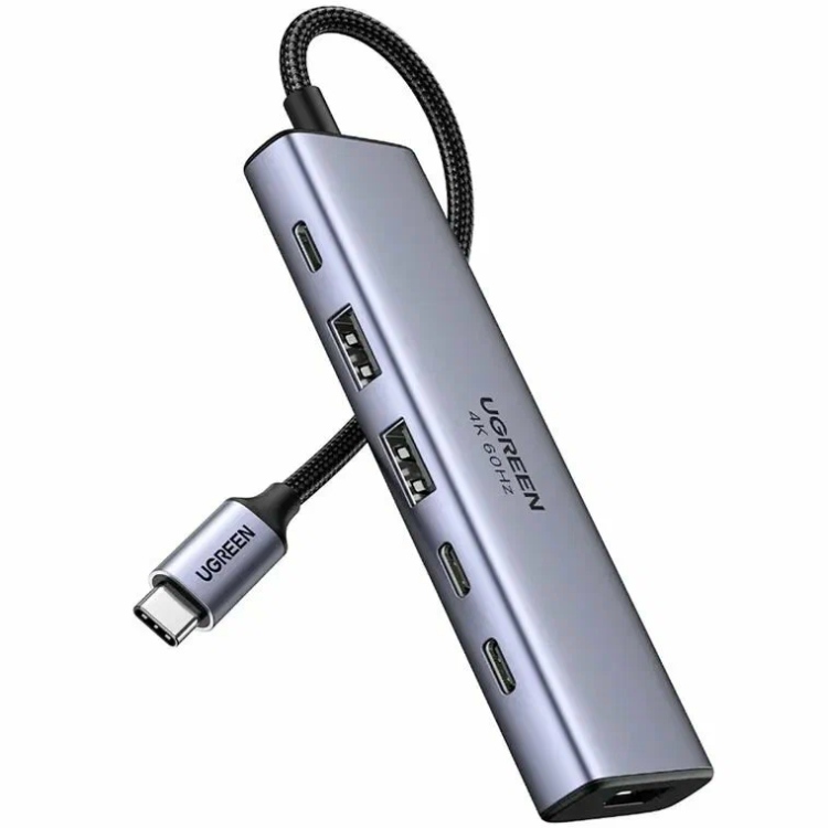 Док-станція USB3.2 Type-C -- HDMI 4K60Hz/2хUSB 3.0/2xUSB-C PD 100 Вт CM511 Ugreen (35999) на малюнкі №1