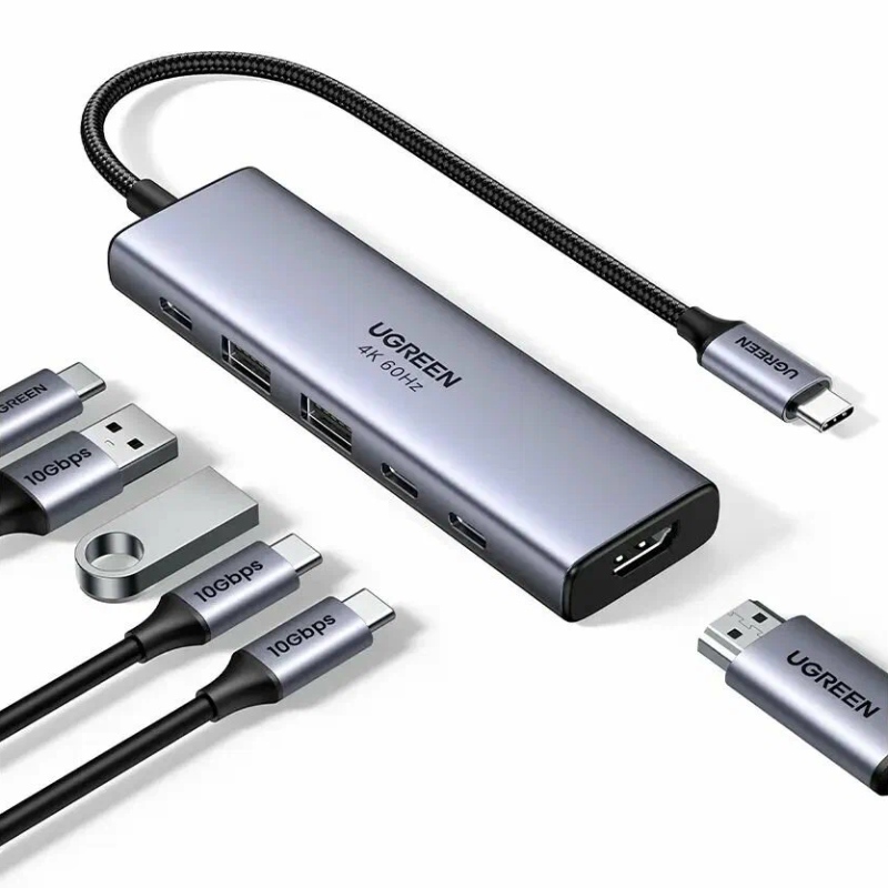 Док-станція USB3.2 Type-C -- HDMI 4K60Hz/2хUSB 3.0/2xUSB-C PD 100 Вт CM511 Ugreen (35999) на малюнкі №3