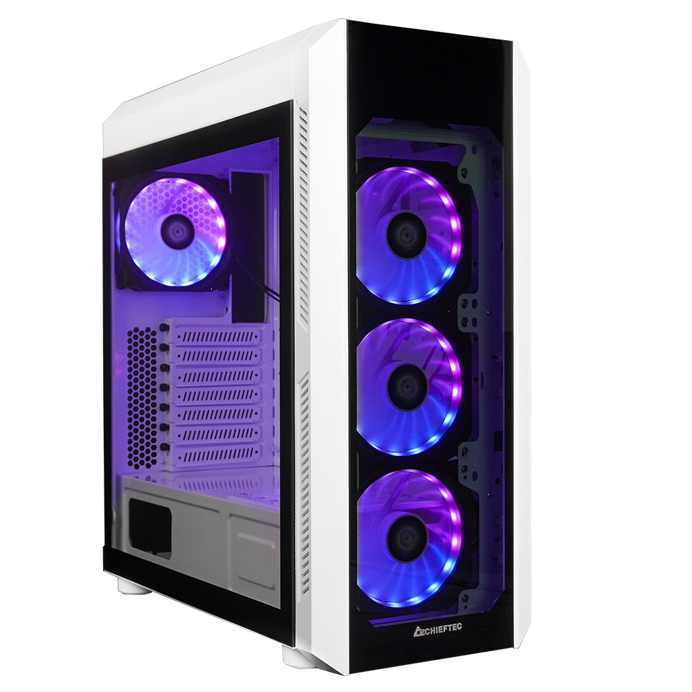 Корпус Chieftec SCORPION III 4x120mm A-RGB, ATX, без БЖ, White (GL-03W-OP) Білий на малюнкі №1