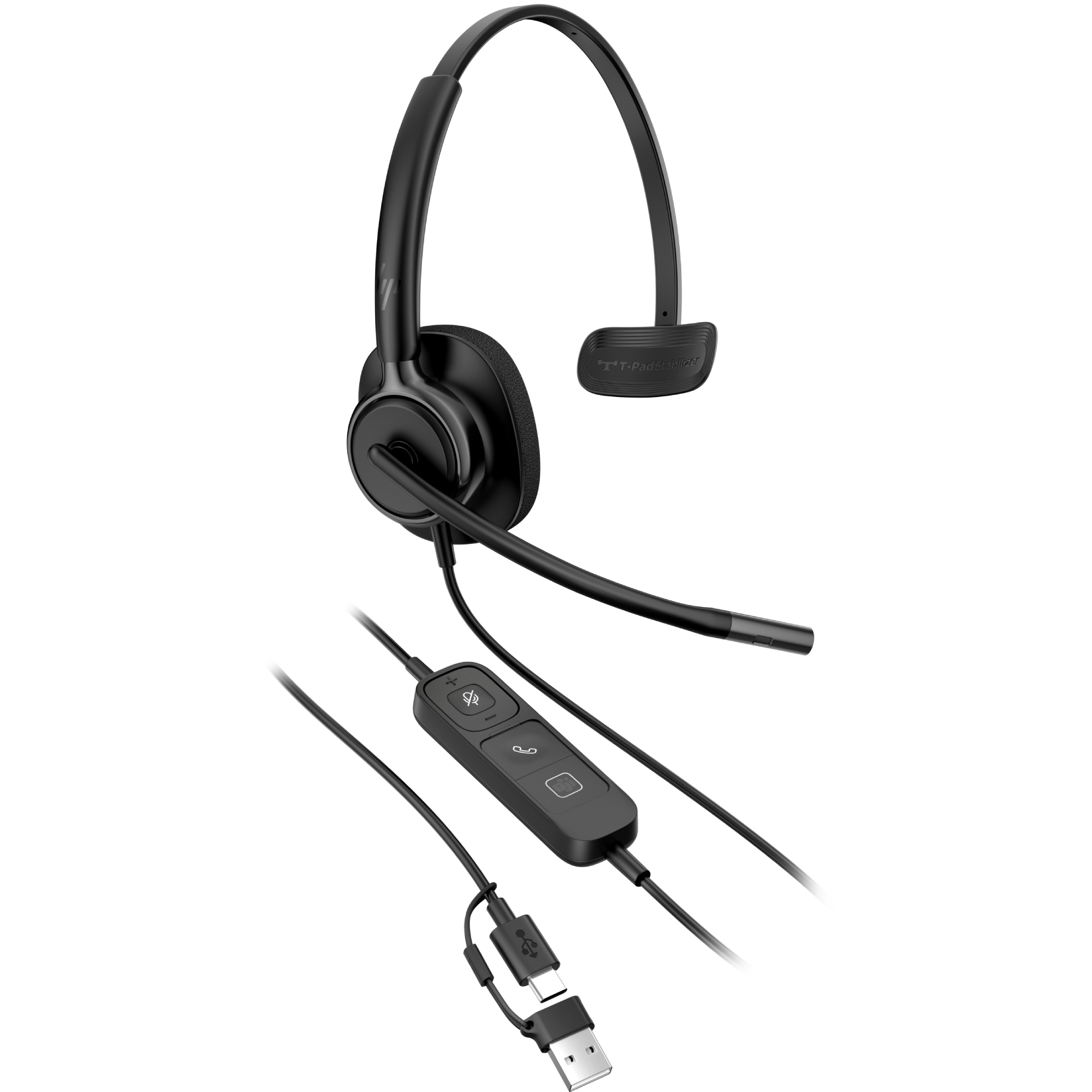 Гарнітура HP Poly Mission 415 Monaural USB-C/A (C01A9AA) Чорний на малюнкі №6