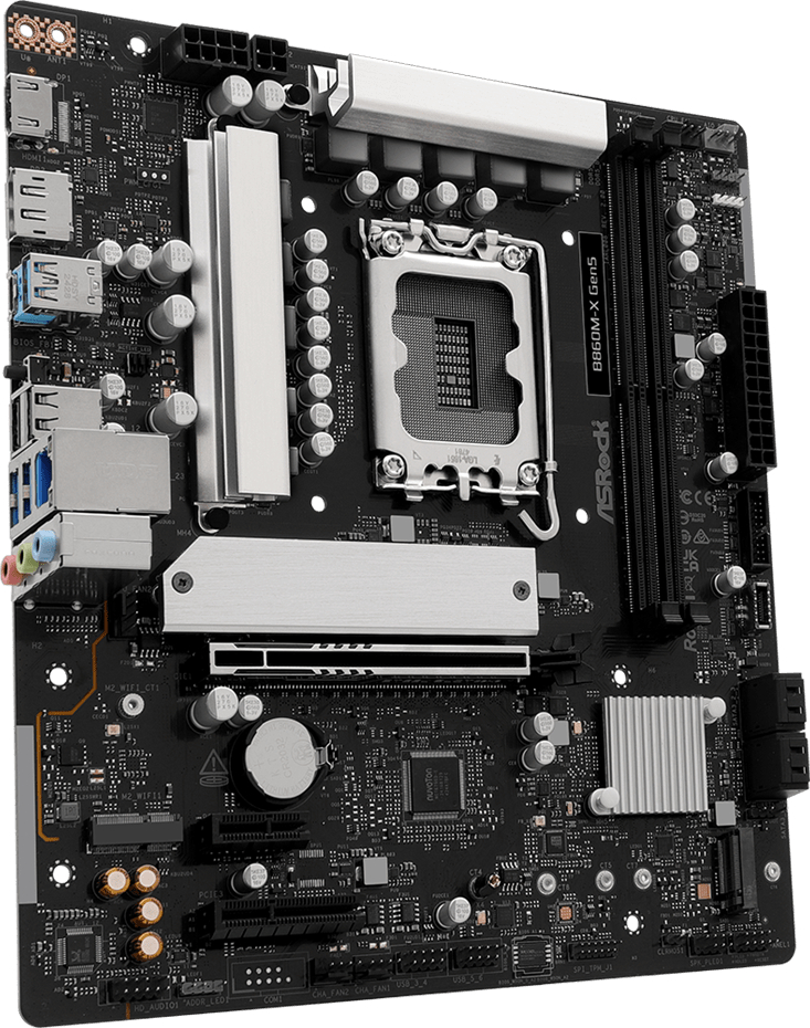 AsRock (1851/B860, 2*DDR5, PCIex16, HDMI/DP, 4xSATA, 2xM.2, 2.5Glan, 7.1ch, mATX) (B860M-X GEN5) на малюнкі №3