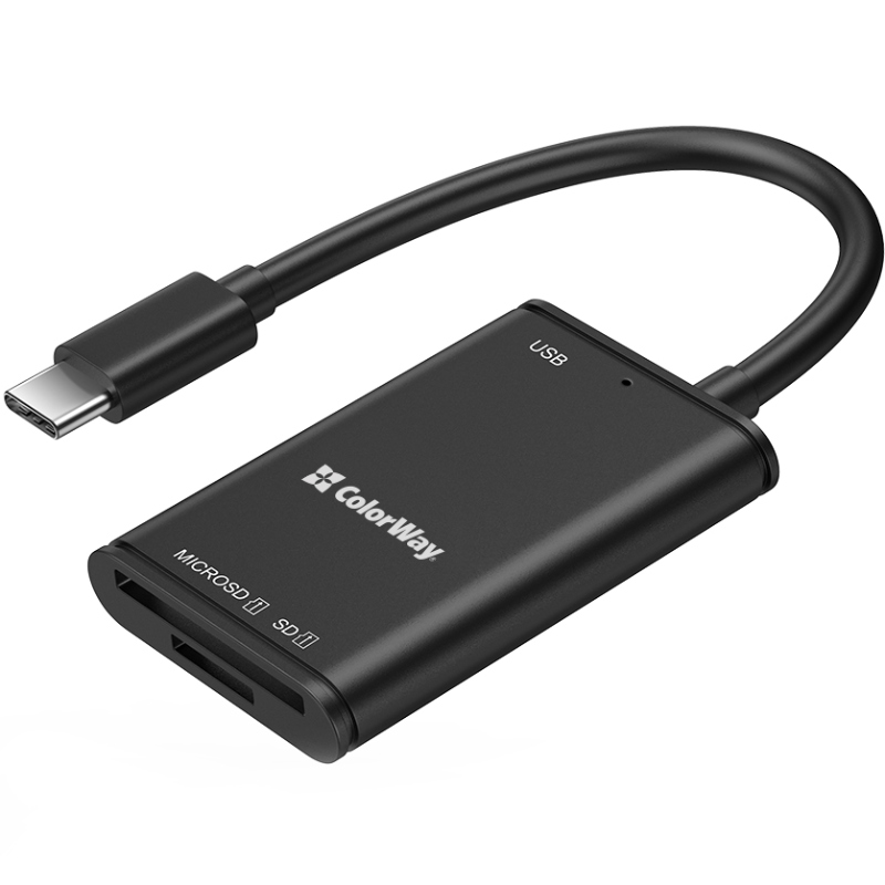 Card Reader ColorWay USB-C to USB 3.0/SD/MicroSD (CW-CR-02) на малюнкі №1
