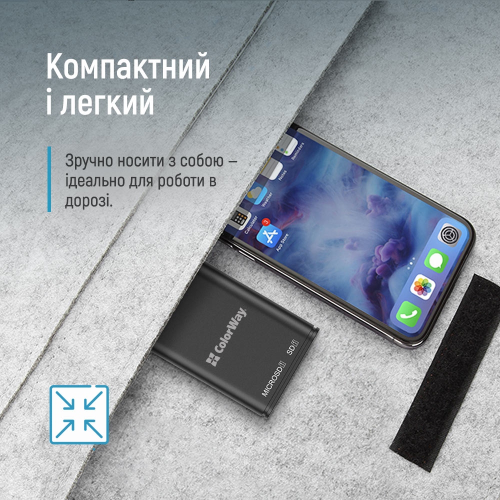 Card Reader ColorWay USB-C to USB 3.0/SD/MicroSD (CW-CR-02) на малюнкі №11