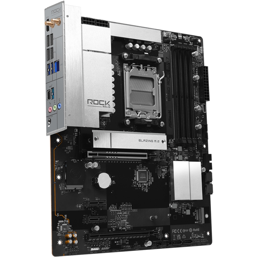 ASRock (AM5/B650, 4*DDR5, 2xPCIex16, HDMI, 4xSATA, 2xM.2, 2.5GLan, ATX) (B650 ROCK WIFI 7) на малюнкі №2