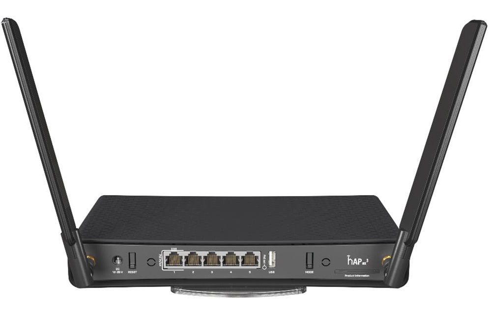 Маршрутизатор Mikrotik hAP ax³, Wi-Fi 6 2.4 GHz 802.11b/g/n/ax574Mbit/s; 5GHz802.11a/n/ac/ax 1200Mbi (C53UiG+5HPaxD2HPaxD) на малюнкі №1