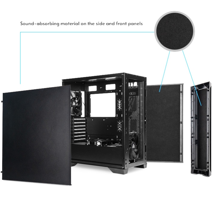 Корпус Chieftec APEX Q 2x140mm+1x120mm, USB-C, E-ATX, без БЖ, Black (GA-01B-Q-OP) Чорний на малюнкі №10