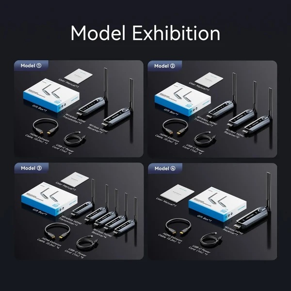 Комплект підсилювача HDMI сигналу (TX+RX) 1080P60Гц 5 GHz, сірий, Vention (ADPH0-1) Сірий на малюнкі №11
