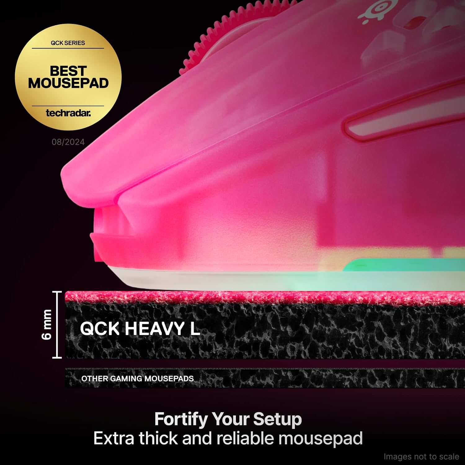 Ігрова поверхня SteelSeries QcK Heavy Large 450х400х6мм Magenta (63479) пурпуровий на малюнкі №2