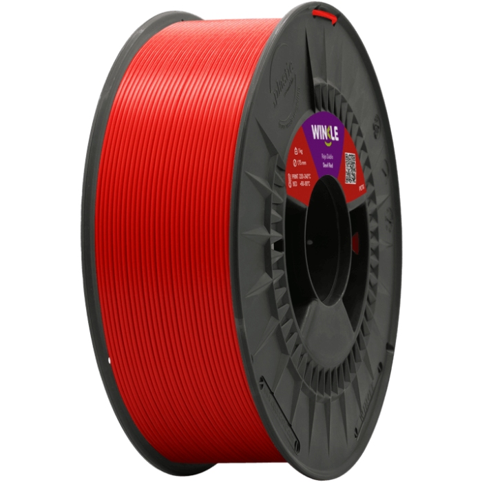 Пластик (Filament) WINKLE PETG 1кг, 1.75мм, пекельно-червоний (PET01000175ROJDIAWNK) Червоний на малюнкі №1