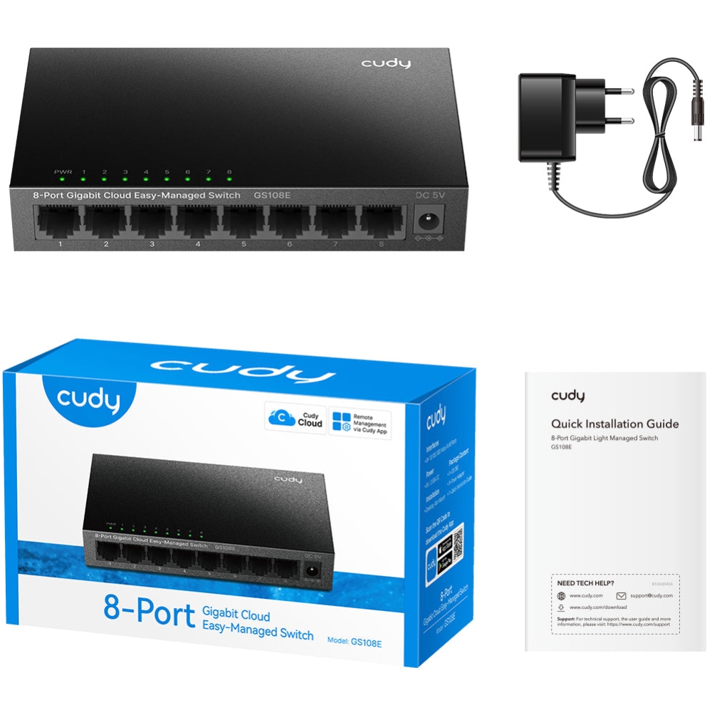 Комутатор Cudy GS108E, 8 портовий Gigabit Switch (GS108E) на малюнкі №4