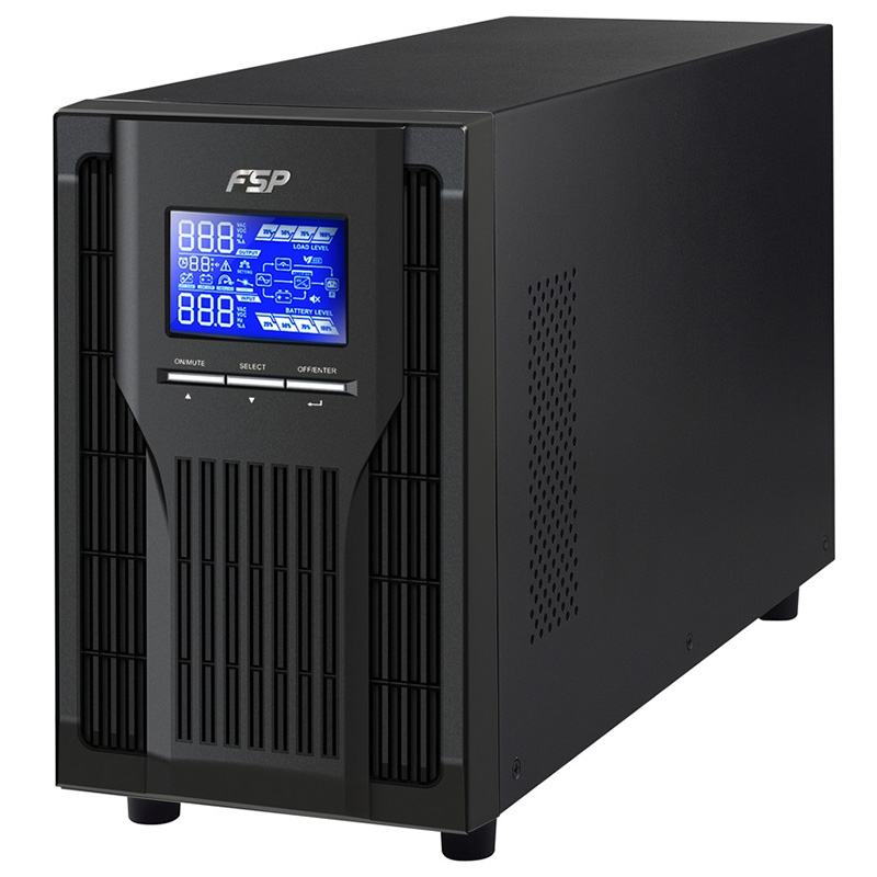 ДБЖ FSP Champ 1 kVA, Tower, Schuko (CH-1101TS), 1000VA/900W, Online, 3*Schuko,CE (PPF8001300) на малюнкі №1