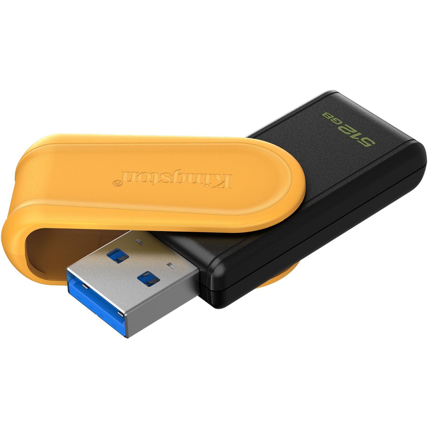 USB Flash Kingston 512B USB 3.2 Type-C DT Exodia S Black/Yellow, Retail (DTXS/512GB#) чорно-жовтий на малюнкі №2