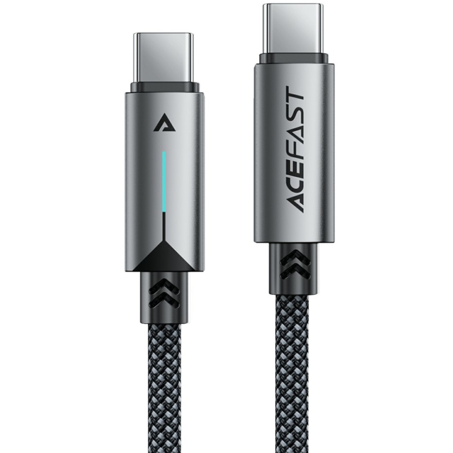 Кабель USB 2.0 Type-C M-M, 1.2 м 60W, Black, C19-03 Acefast (6974316284475) Чорний на малюнкі №1