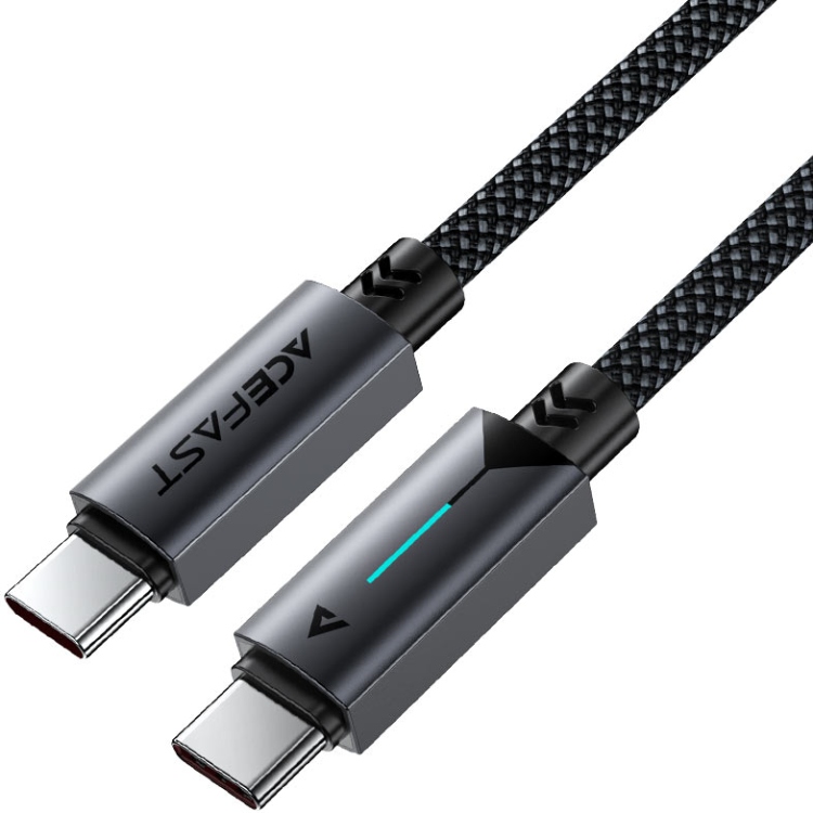 Кабель USB 2.0 Type-C M-M, 1.2 м 60W, Black, C19-03 Acefast (6974316284475) Чорний на малюнкі №2