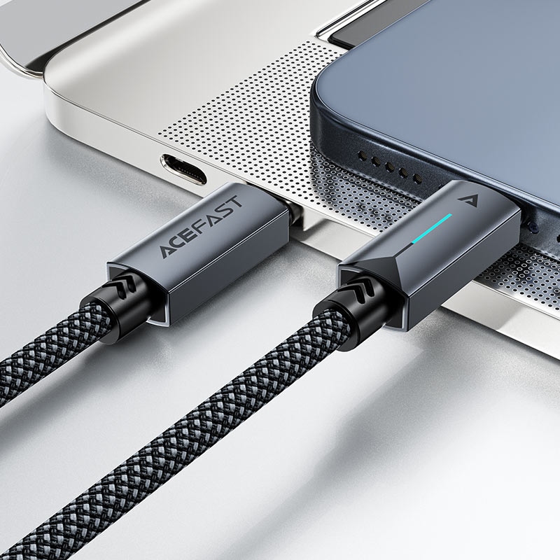 Кабель USB 2.0 Type-C M-M, 1.2 м 60W, Black, C19-03 Acefast (6974316284475) Чорний на малюнкі №6