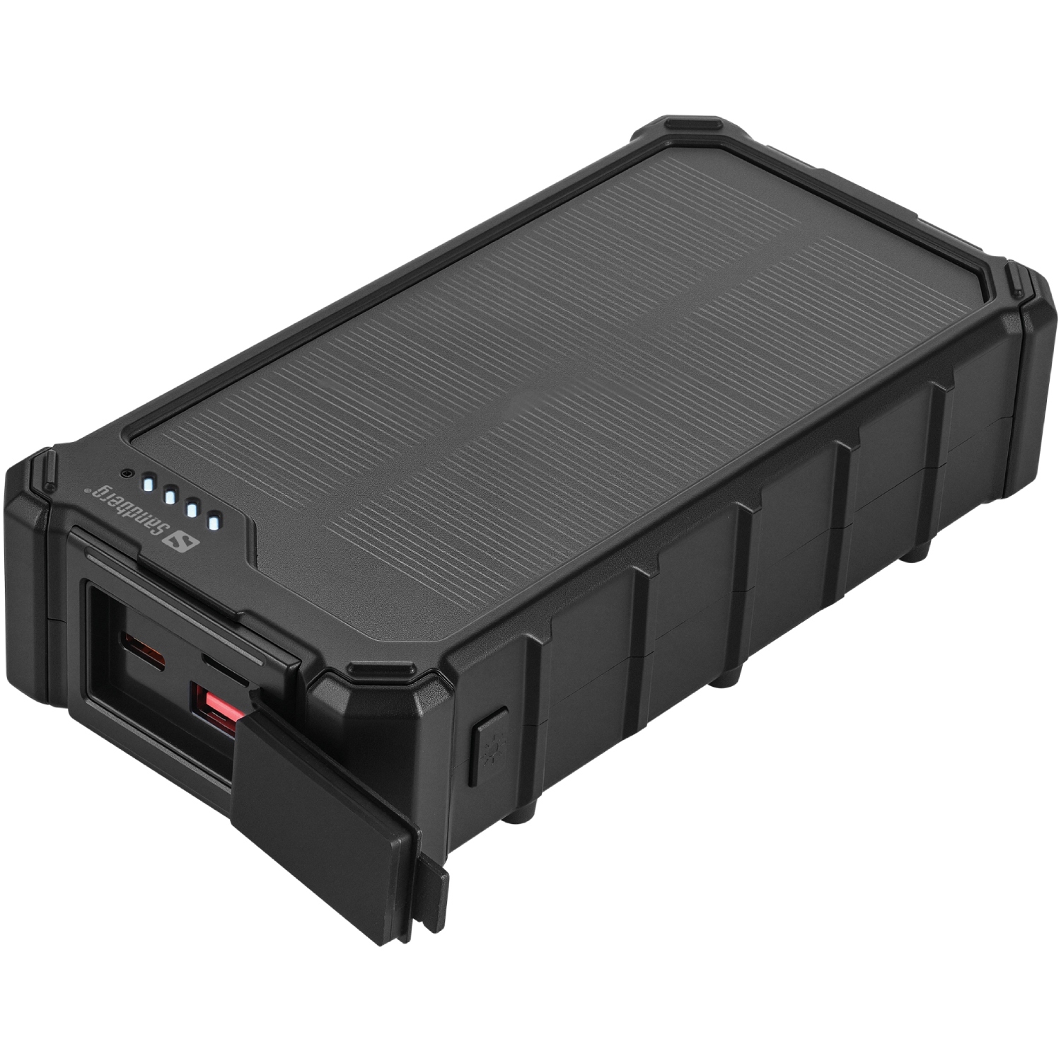 УМБ сонячна Sandberg 20000mAh 22,5W PD Solar Powerbank CampLED, USB-A,2xUSB-C In/Out, Powerful light (421-24) на малюнкі №2