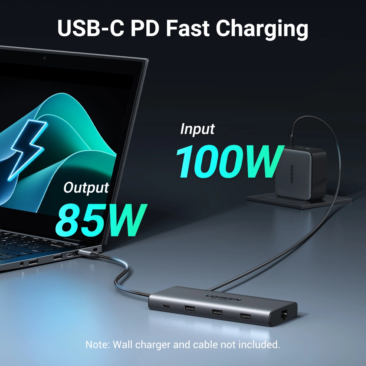 Док-станція USB3.2 Type-C -- HDMIx2,8K30Hz/4K60Hz/3xUSB-A/2xUSB-C 3.2/ RJ45/SD/TF/PD 100W CM639 (15534) на малюнкі №4
