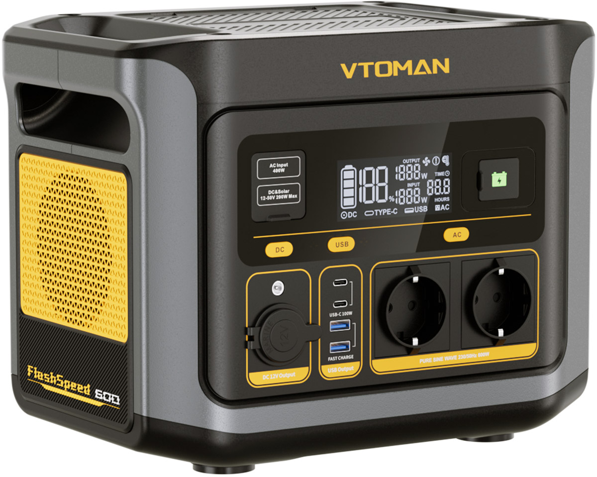 Зарядна станція Vtoman (499 Вт/г) 600W AC,MPTT,LiFePo4 (FlashSpeed 600) на малюнкі №2