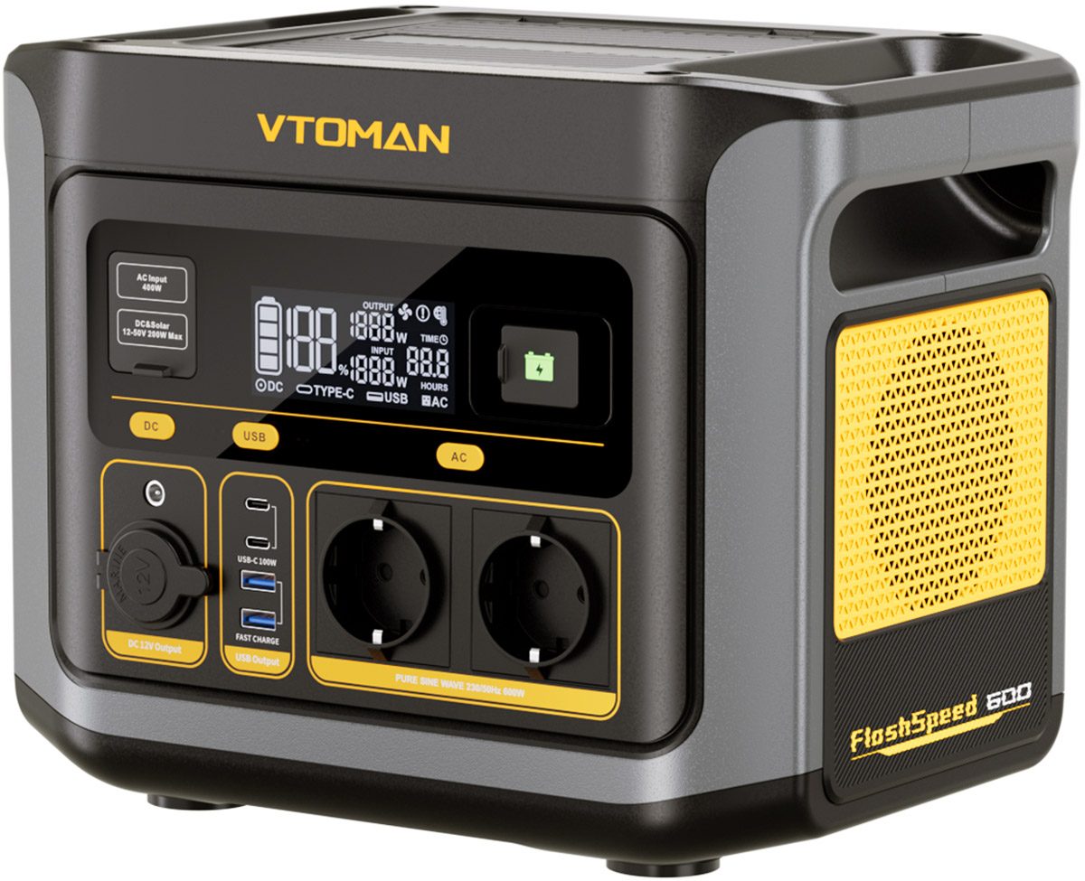 Зарядна станція Vtoman (499 Вт/г) 600W AC,MPTT,LiFePo4 (FlashSpeed 600) на малюнкі №3