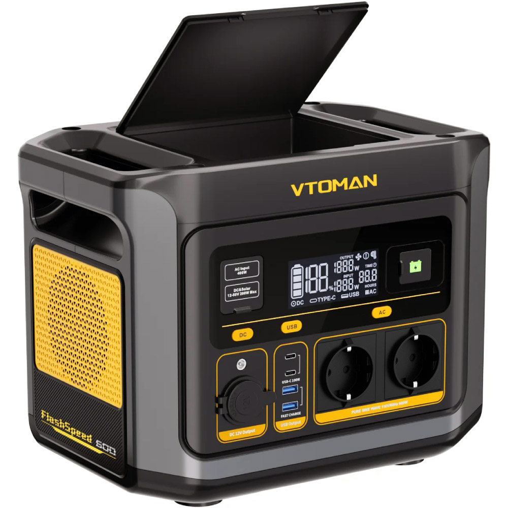 Зарядна станція Vtoman (499 Вт/г) 600W AC,MPTT,LiFePo4 (FlashSpeed 600) на малюнкі №4