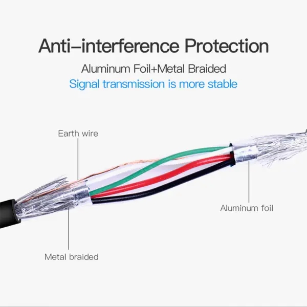 Кабель USB 2.0 AM-BM, 1.5 м, PVC, Vention (VAS-A16-B150) Чорний на малюнкі №3