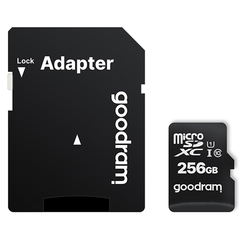 Memory card microSDXC 256Gb GoodRAM (class 10 UHS I U1) Retail + adapter (M1AA-2560R12#) на малюнкі №1