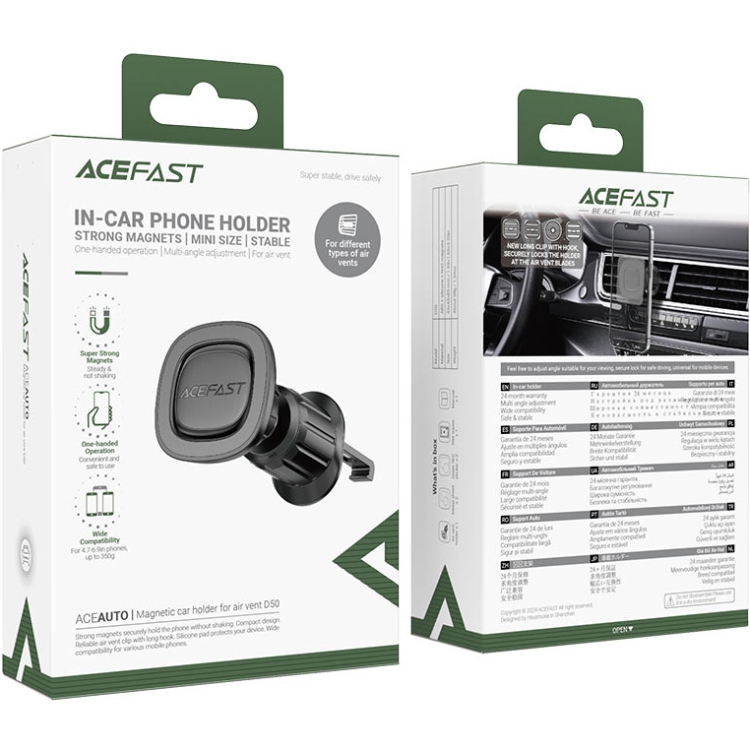 Автомобільне кріплення для смартфона D50 magnetic Acefast (6974316284147) на малюнкі №4