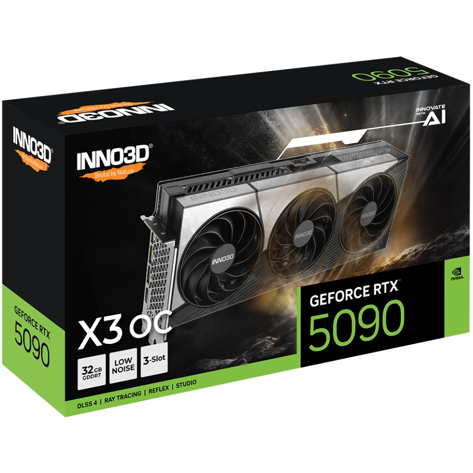 GeForce RTX5090 Inno3D X3 OC, 32GB GDDR7, 512bit, PCI Express 5.0 (N50903-32D7X-17593928) на малюнкі №8