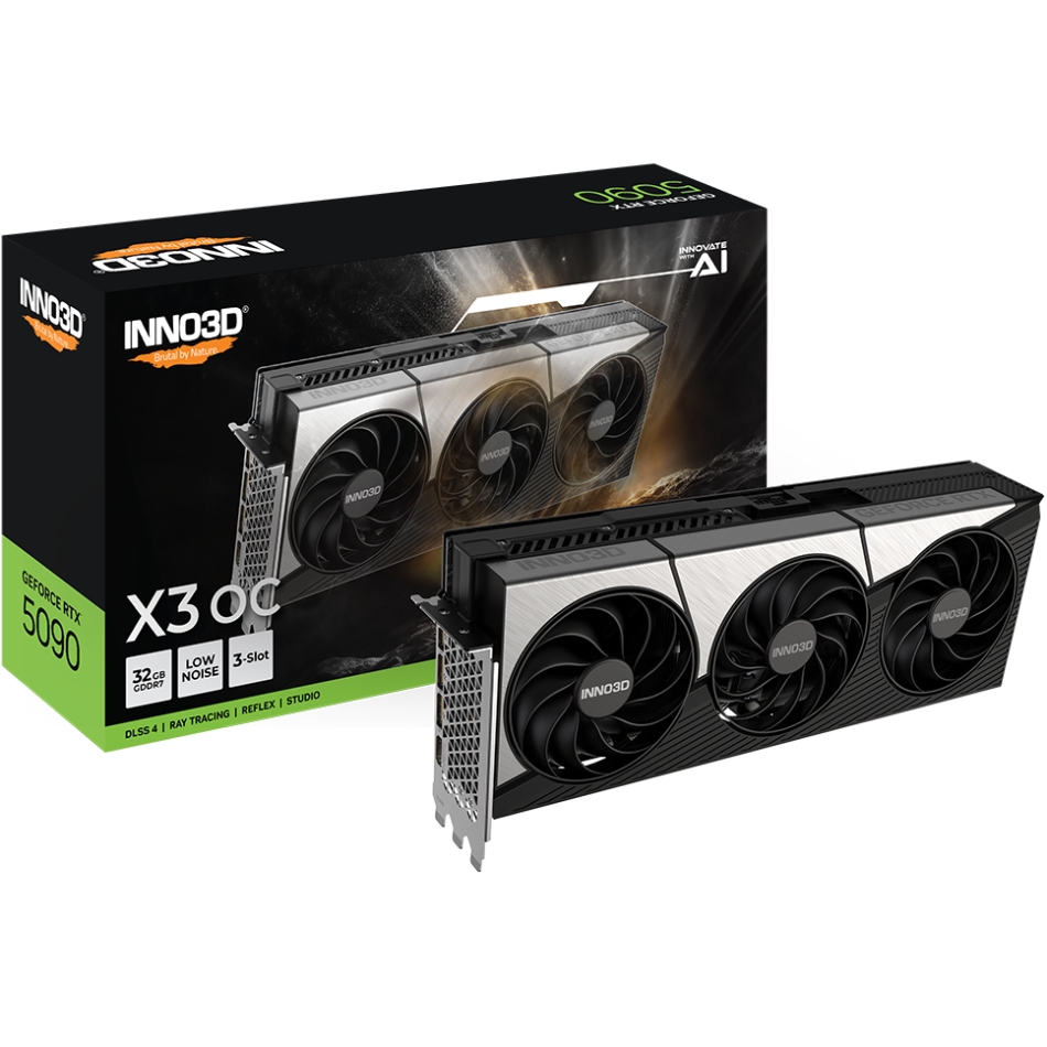 GeForce RTX5090 Inno3D X3 OC, 32GB GDDR7, 512bit, PCI Express 5.0 (N50903-32D7X-17593928) на малюнкі №9