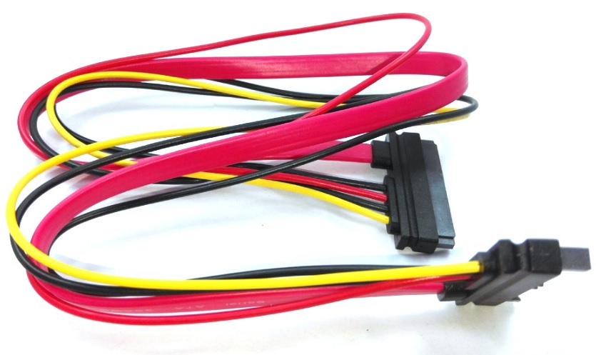 Кабель живлення (подовжувач) SATA 7+15pin M/F, 0.3м (S0703) на малюнкі №1