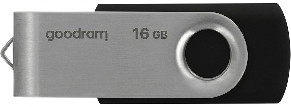 USB Flash GoodRAM 16GB USB 2.0 Twister Black, Retail (UTS2-0160K0R11) Чорний на малюнкі №1