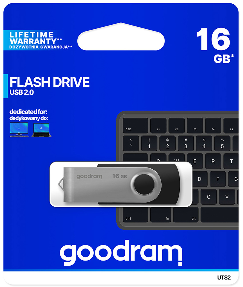 USB Flash GoodRAM 16GB USB 2.0 Twister Black, Retail (UTS2-0160K0R11) Чорний на малюнкі №5