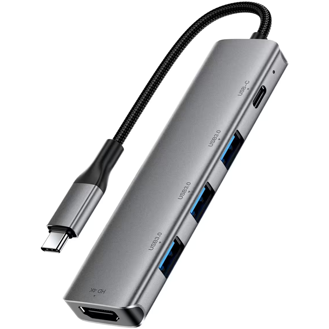 Док-станція USB3.0 Type-C -- HDMI4K/3xUSB-A 3.0/USB-C PD 90W Hub 5-in-1 J16 Acefast (6974316285915) на малюнкі №1