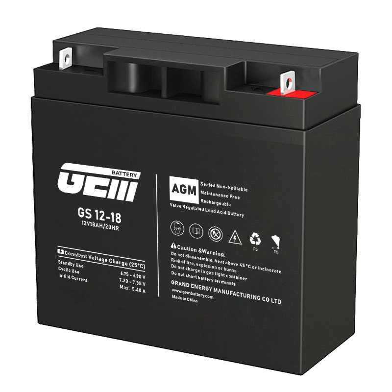 Акумуляторна батарея GEM Battery 12V-18Ah, AGM, L1/T1 (GS 12-18) на малюнкі №1