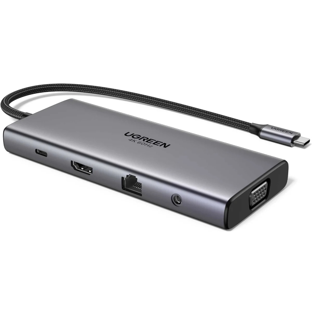Док-станція USB3.2 Type-C --HDMI 4K60Hz/1xUSB-A3.2/1xUSB-A3.1/2xUSB-C3.2/VGA/RJ45/SD/TF+3.5mm CM639 (45520) на малюнкі №2