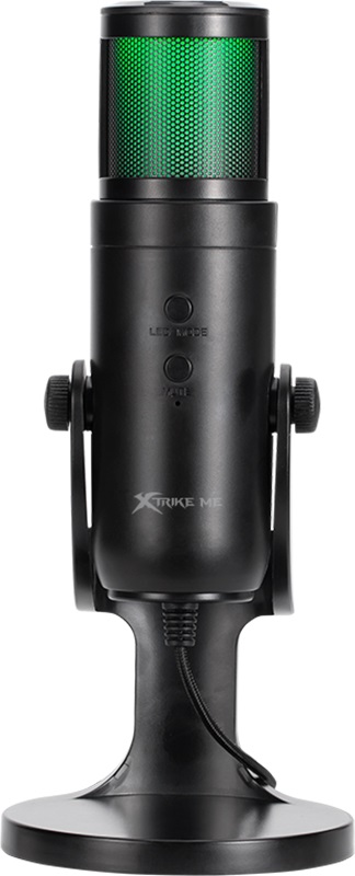 Ігровий стрім мікрофон XTRIKE ME USB, RGB LED, кабель 1.5м (XMC-03) Чорний на малюнкі №2