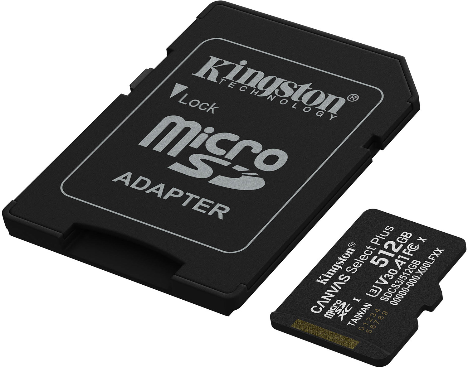 Memory card microSDXC 512GB Kingston Canvas Select Plus Gen3 C10 A1, Retail + adapter (SDCS3/512GB#) на малюнкі №2