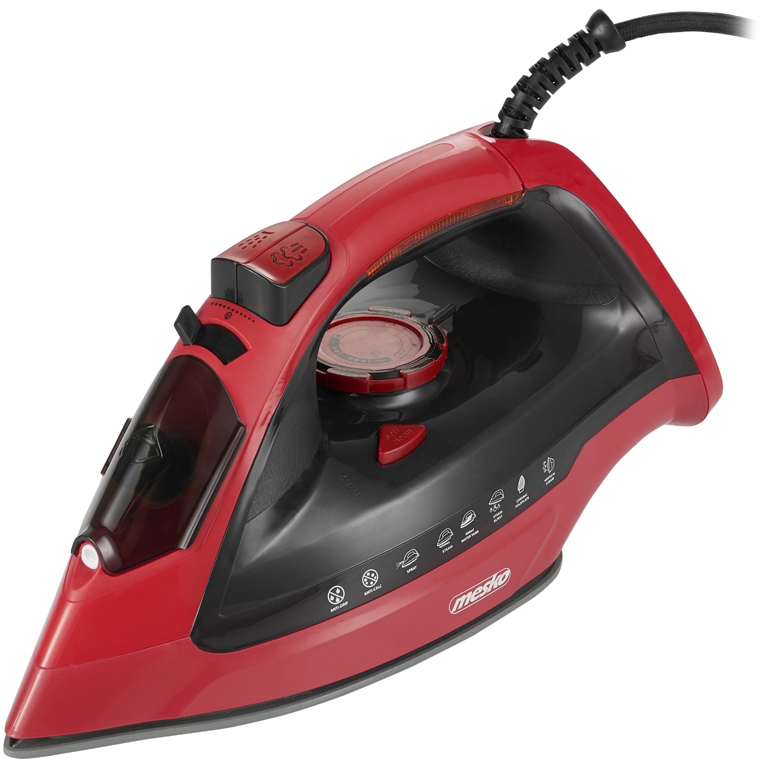 Праска Mesko MS 5031 red 3000Вт/ 400 мл/ кераміка/ Крапля-стоп/автовимкнення/ червона (MS5031) на малюнкі №1