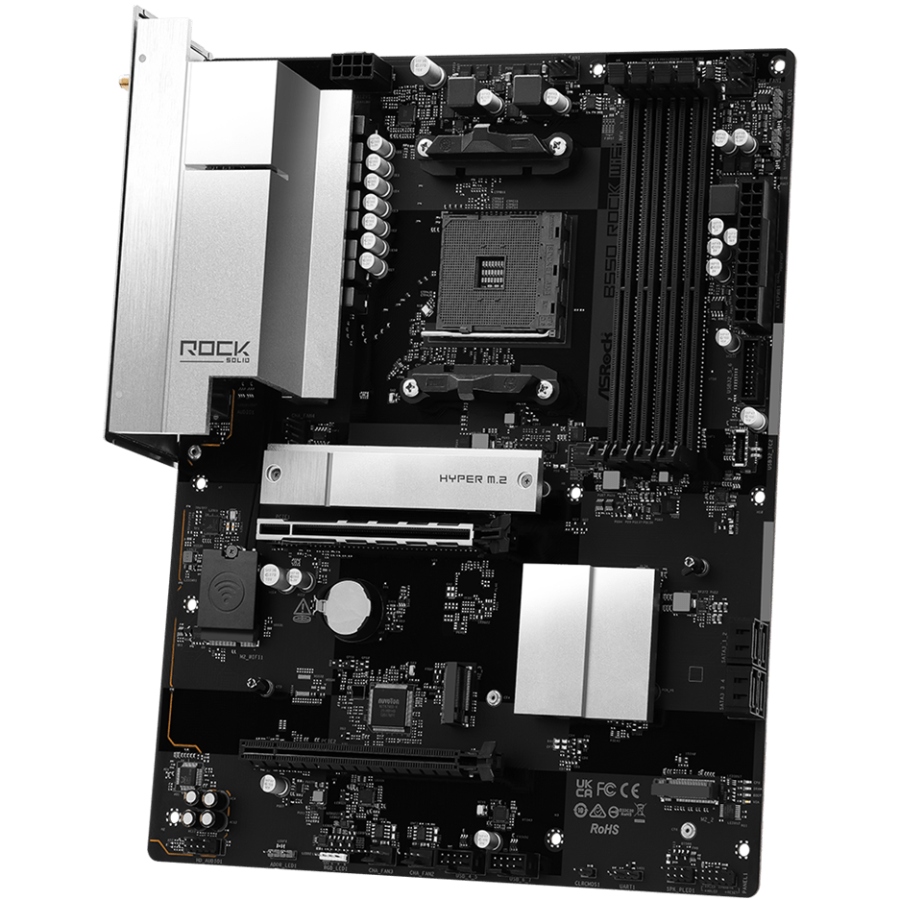 ASRock (AM4/B550, 4*DDR4, 2xPCIex16, HDMI, 4xSATA, 3xM.2, 2.5GLan, 7.1ch, ATX) (B550 Rock WiFi) на малюнкі №3
