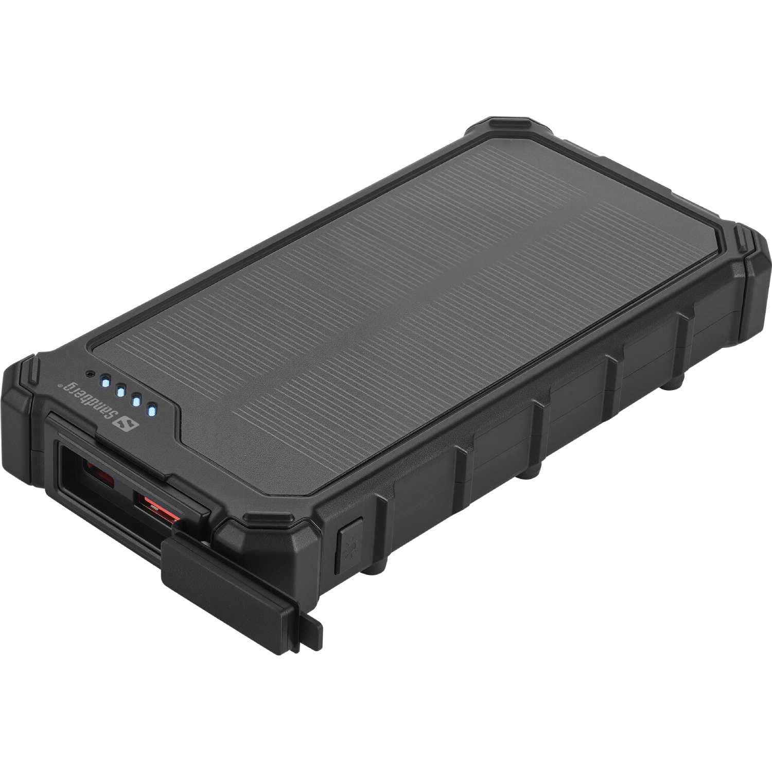УМБ сонячна Sandberg 10000mAh 22,5W PD Solar Powerbank CampLED, USB-A,USB-C In/Out, PowerThru (421-23) на малюнкі №2
