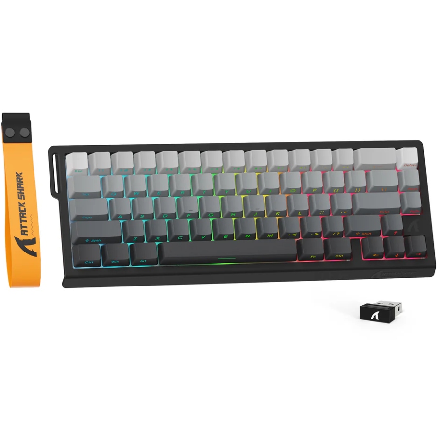 Клавіатура ігрова магнітна Attack Shark X68 Pro HE 66кл. RGB, Wireless, Moonlit Night (X68PROHEML_AS) Чорний на малюнкі №3