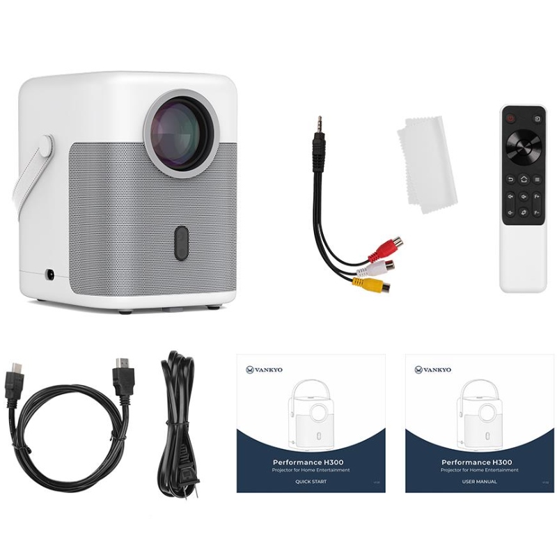 Проєктор Vankyo H300A Full HD 220 ANSI Lm 1000:1 16:9/4:3 HDMI Android 9.0 Wifi 6 білий (WPY028) на малюнкі №7
