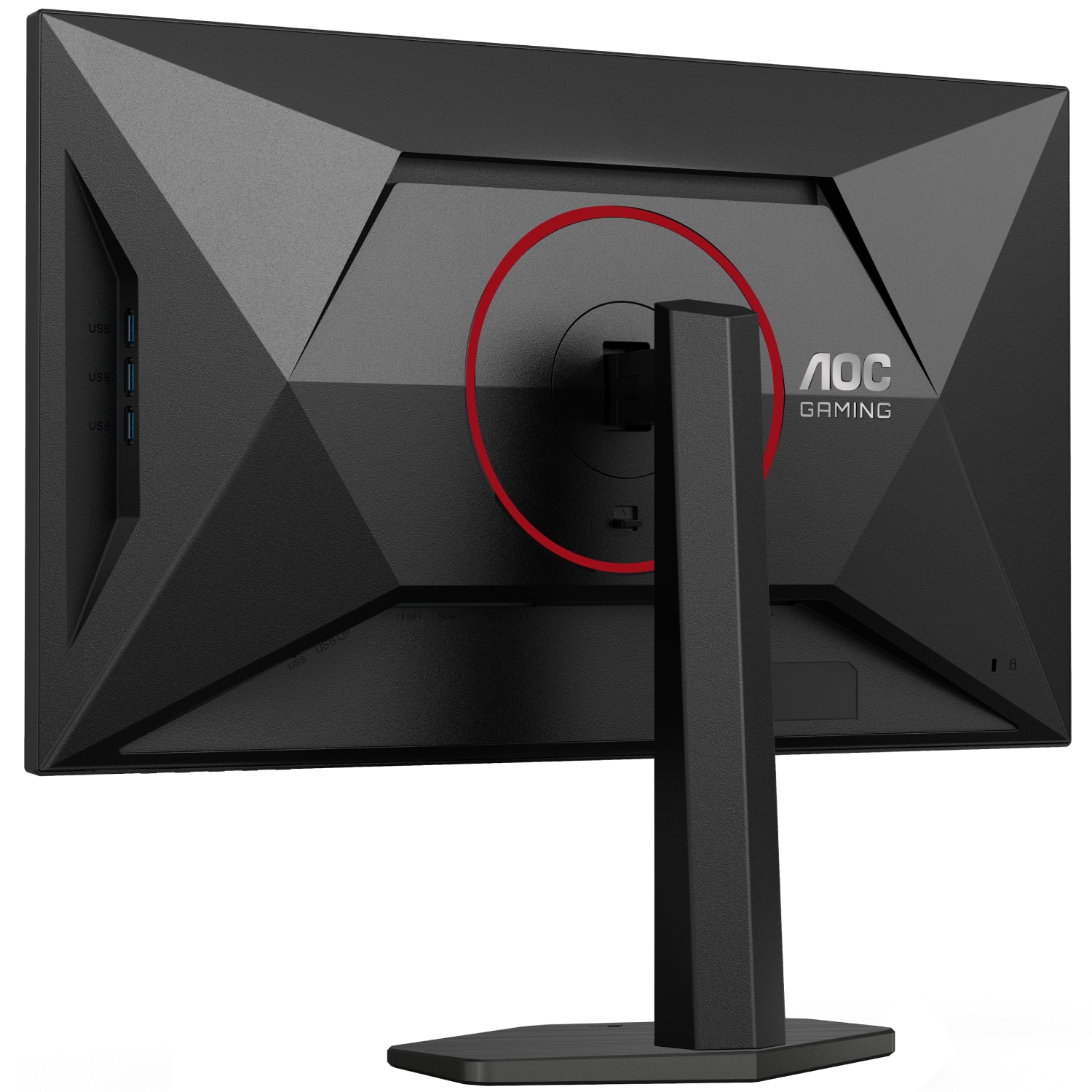 TFT 27 AOC U27G4R, 4K UHD, IPS, 160Гц, 2хHDMI, DP, HAS, Pivot, чорно-червоний (U27G4R) чорний з червоним на малюнкі №7